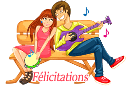Gif animé félicitations musique